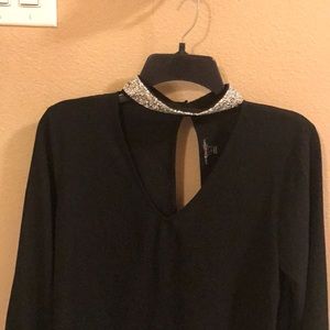 Black and silver blouse